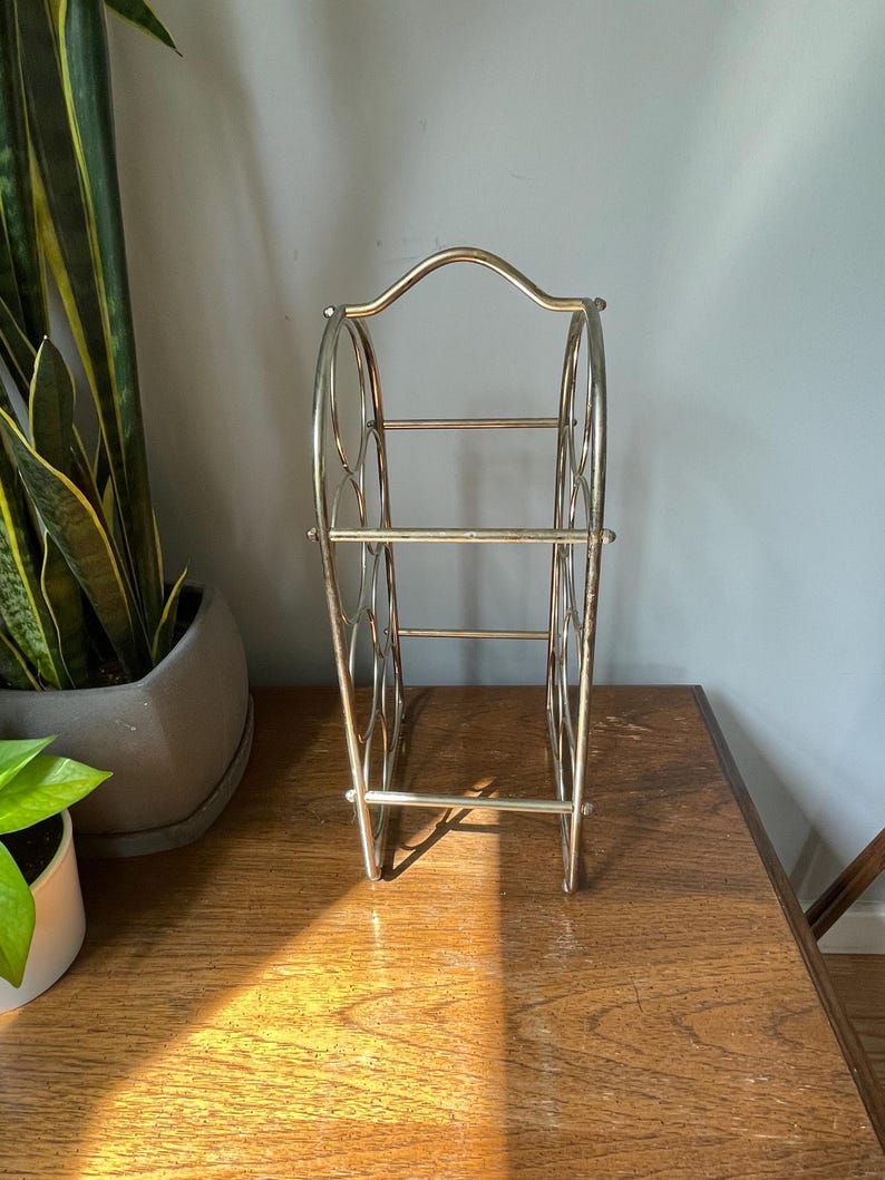 MCM 7-bottle Wine Rack - Vintage Table Top Wine Rack With Handle - Etsy