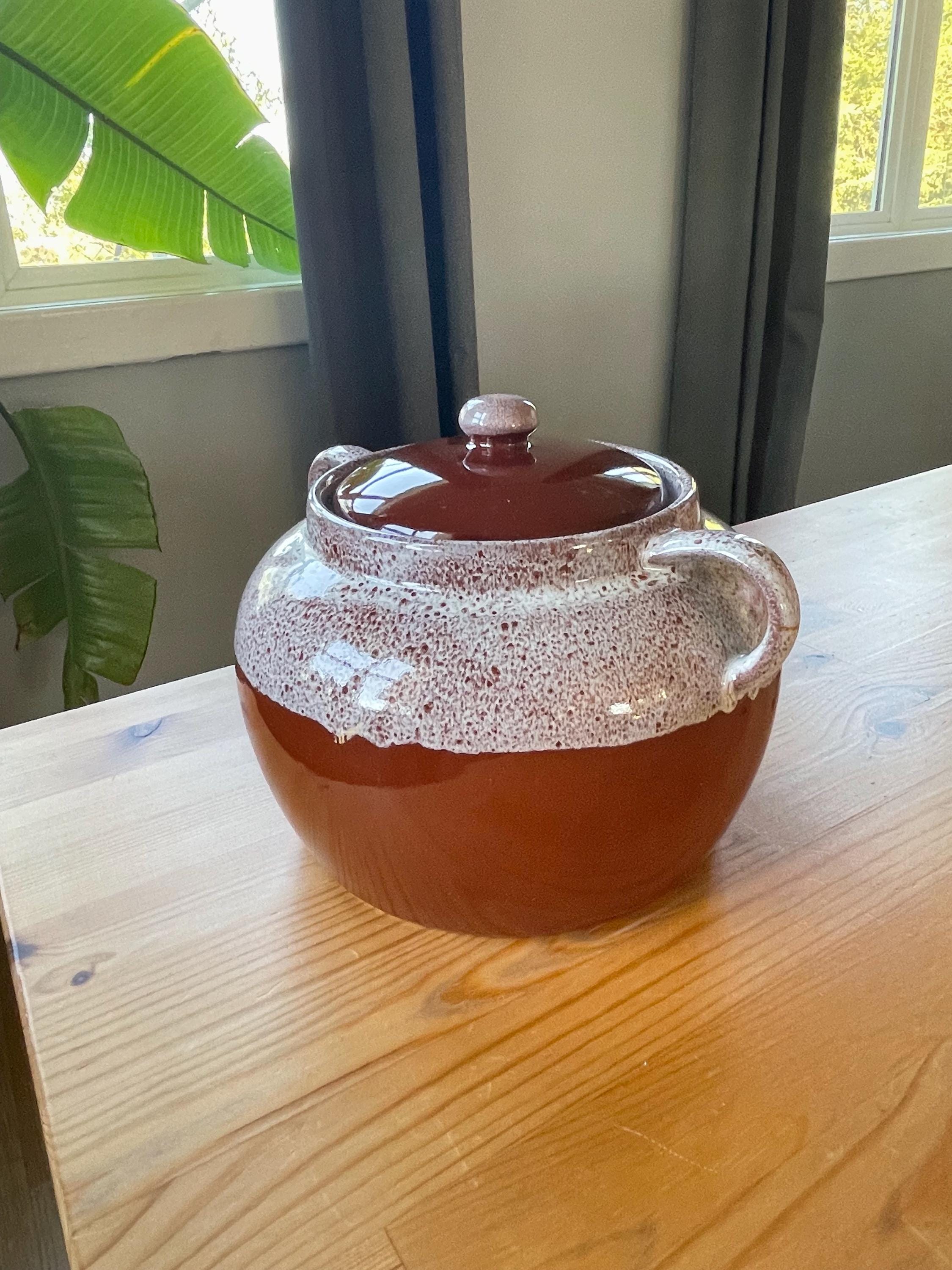 Vintage Canadian Ceramic Pot With Lid – Alberta Potteries Redcliff