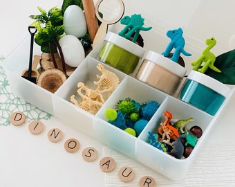 Dinosaur Play Dough Sensory Kit: 114-pc Montessori Materials