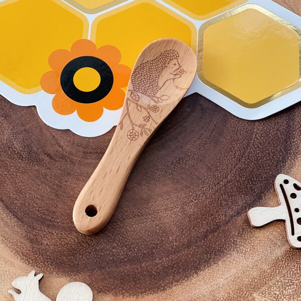 Mini Woodland Spoon, Small Wooden Spoon, Wooden Learning Toys, Sensory Bin Toys, Sensory Bin Filler, Loose Parts, Fine Motor Skills