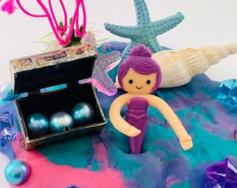 Mermaid Play Dough Sensory Kit: 51-pc Open Ended Toy