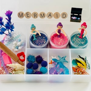 mermaid themed sensory play kit for girls