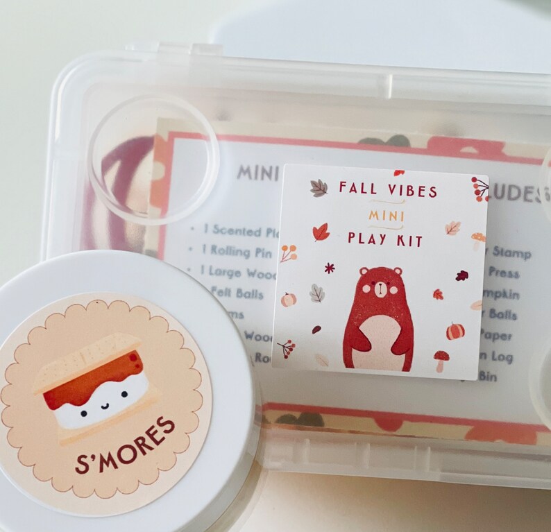 s'mores scented play dough for fall sensory bins