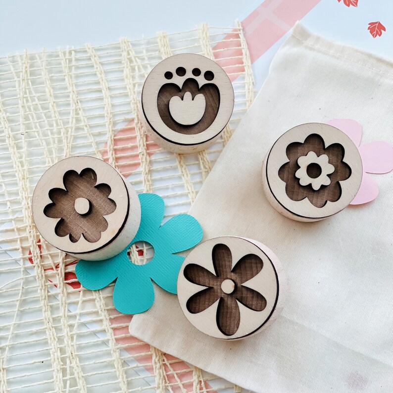 mini flower stamper open ended nature toys for kids