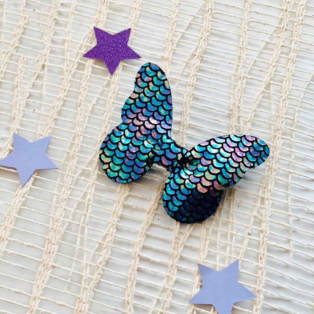 Leather Butterfly Hair Clip: Small Alligator Clip Bow - Etsy display picture 1