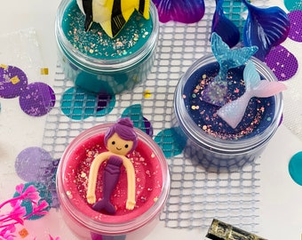 114-pc Mermaid Play Dough Kit, Busy Box, Sensory Box, Sensory Kit Toddler, Toddler Sensory Bin, Gifts For Girls, Montessori Toy