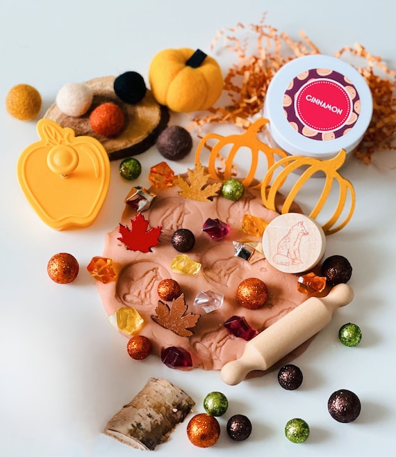 Fall Sensory Play Dough Kit: 38-pc Open Ended Toys