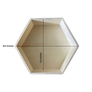wooden hexagon sensory bin measurement chart