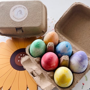 marbled chalk egg set Montessori materials for toddlers and kids