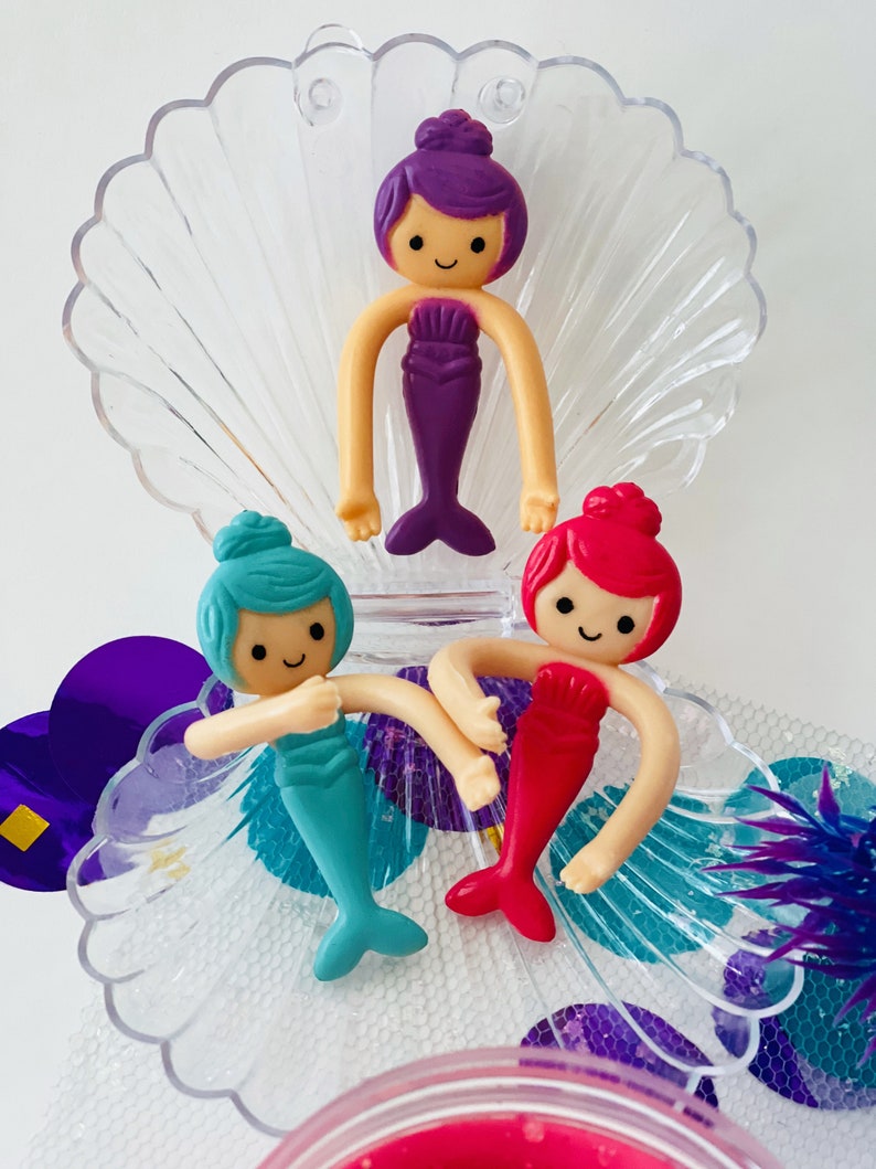 three mermaids from kids playdough kit