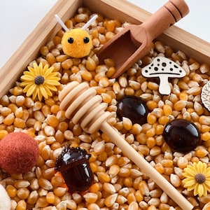 Honey Bee Sensory Bin Kit: 37-pc Montessori Open Ended Play