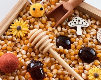 37-pc Large Honey Bee Sensory Kit, Activity Kit, Sensory Rice, Colored Rice, Sensory Bins, Open Ended Toys, Open Ended Play