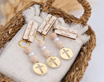 Elegant Baptism & First Communion Favors for Girl and Boy – Custom Keychains for Christening, Bautizo, Dedication, or Religious Events