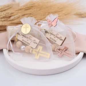 First Communion Favors, Baptism Guest Gifts, Christening Keepsakes, Custom Bautizo Keychains, Dedication Favors, Personalized Cross Favors