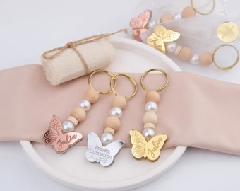 Personalizados para Recuerdos de Bautizo, benutzerdefinierte Taufe Schlüsselbund Bevorzugungen für Gäste, personalisierte Taufbevorzugungen in großen Mengen