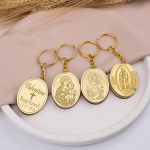 Communion Favors for Boy Personalized, Baptism Guest Gift Custom Keychain, Christening Favors, Mi Bautizo, Keychain Favors for Baptismal