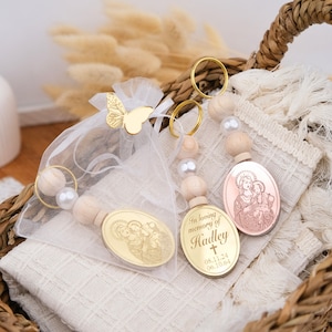 Custom Funeral Favors, Celebration of Life Favor Personalized, Personalized Cross Keychain Bulk Memorial Favor, In Loving Memory of