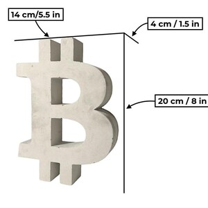 Beton Bitcoin Skulptur - Moderne Dekoration image 5