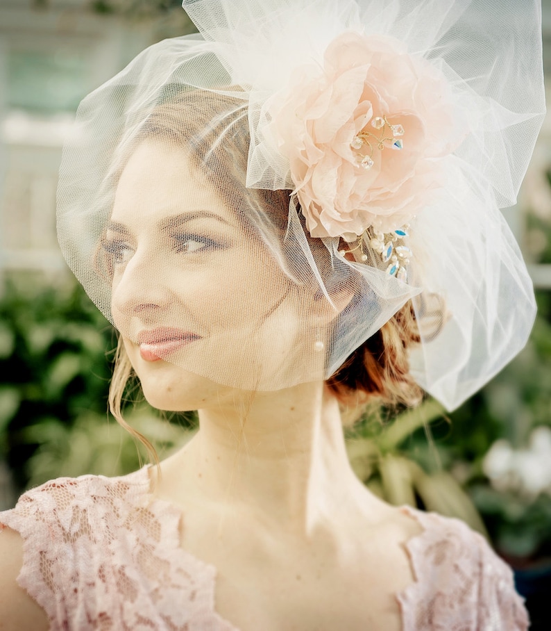 WEDDING VEIL Bridal Short Bubble Veil LUCIA With Detachable Etsy