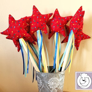 Star Toy Wand, Waldorf inspired, all natural Materials, 14&quot;