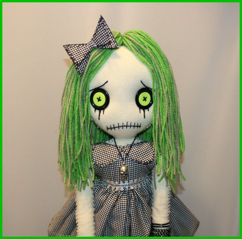 OOAK Hand Stitched Rag Doll Creepy Gothic Folk Art By Jodi Etsy