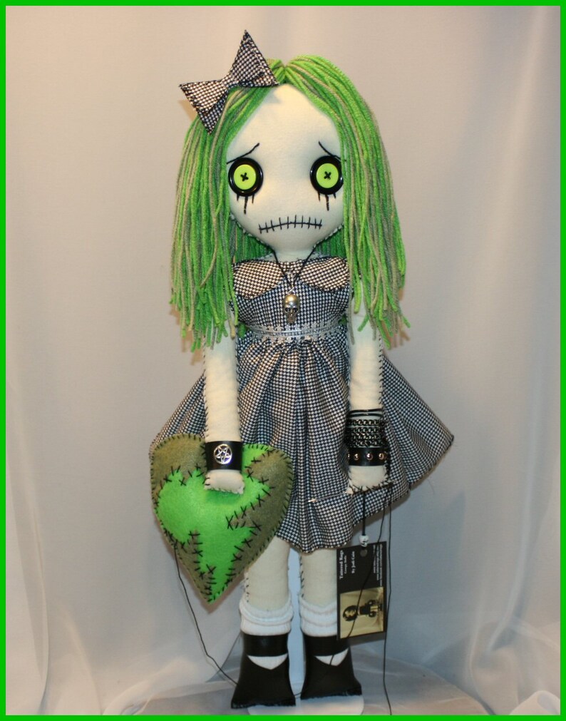 OOAK Hand Stitched Rag Doll Creepy Gothic Folk Art By Jodi Etsy