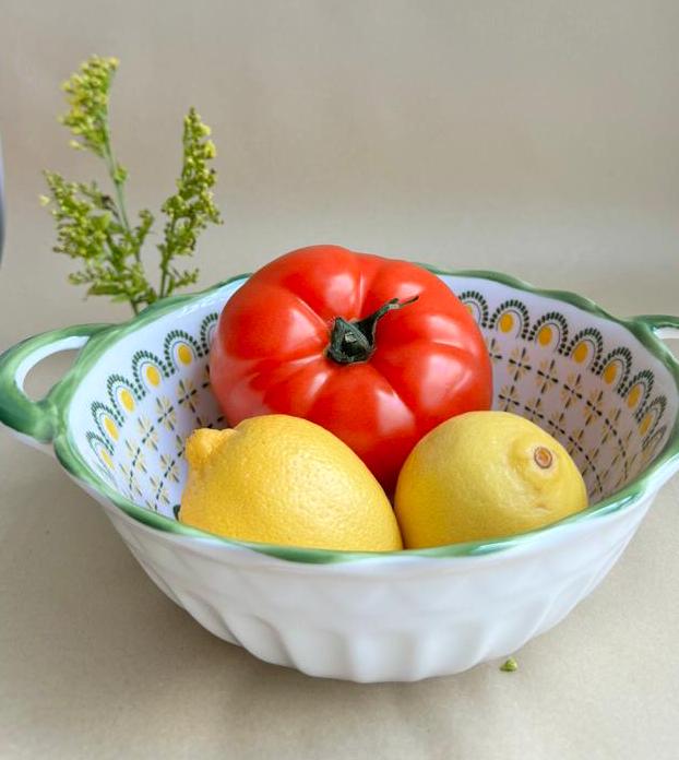 fruit salad ceramic yarn bowl