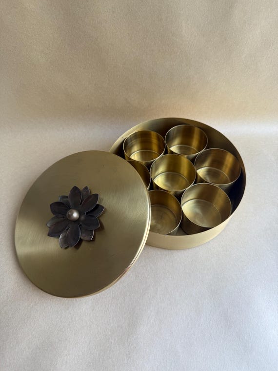Brass Jewelry Box, Solid Brass Jewelry Organizer, Vintage Antique Jewelry Storage Box, Engraved Heirloom Keepsake Box, Gifts for Her