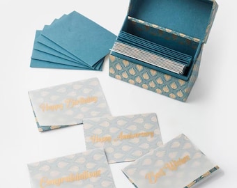 Handmade Floral Note Card Set: Botanical Stationery, Eco-Friendly (Set of 12