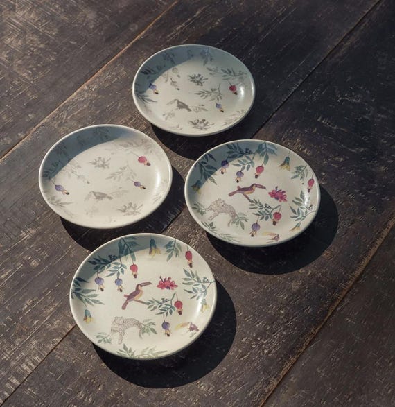 Flora & fauna cookie plates