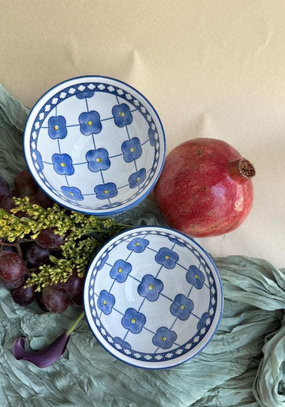 Blue Flower Ceramic bowl