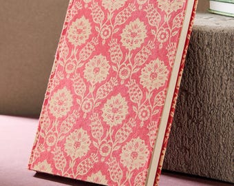 Handcrafted Pink Notebook – Gold Foil Journal, Aesthetic Diary, Travel Notebook, Gift for Writers & Artists