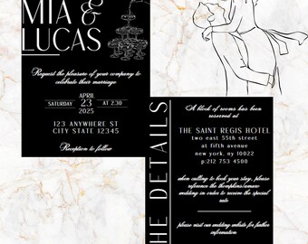 Sleek and Modern Wedding Invitation