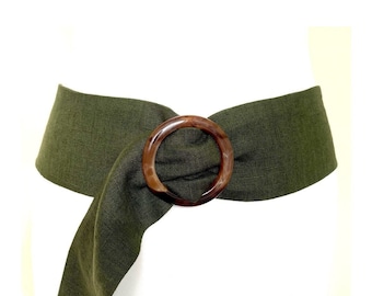 Natuurlijke boho-linnen riem 9 cm breed, 100-180 cm/39-70, extra lang, natuurlijk linnen riem, mode jurk rok, shirt riem, linnen jurk riem