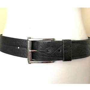Vintage S OLIVER Leather Belt Heavy Buckle Cowboy Western Retro Leather Belt, 32,7-36,2&quot;/83-92 cm
