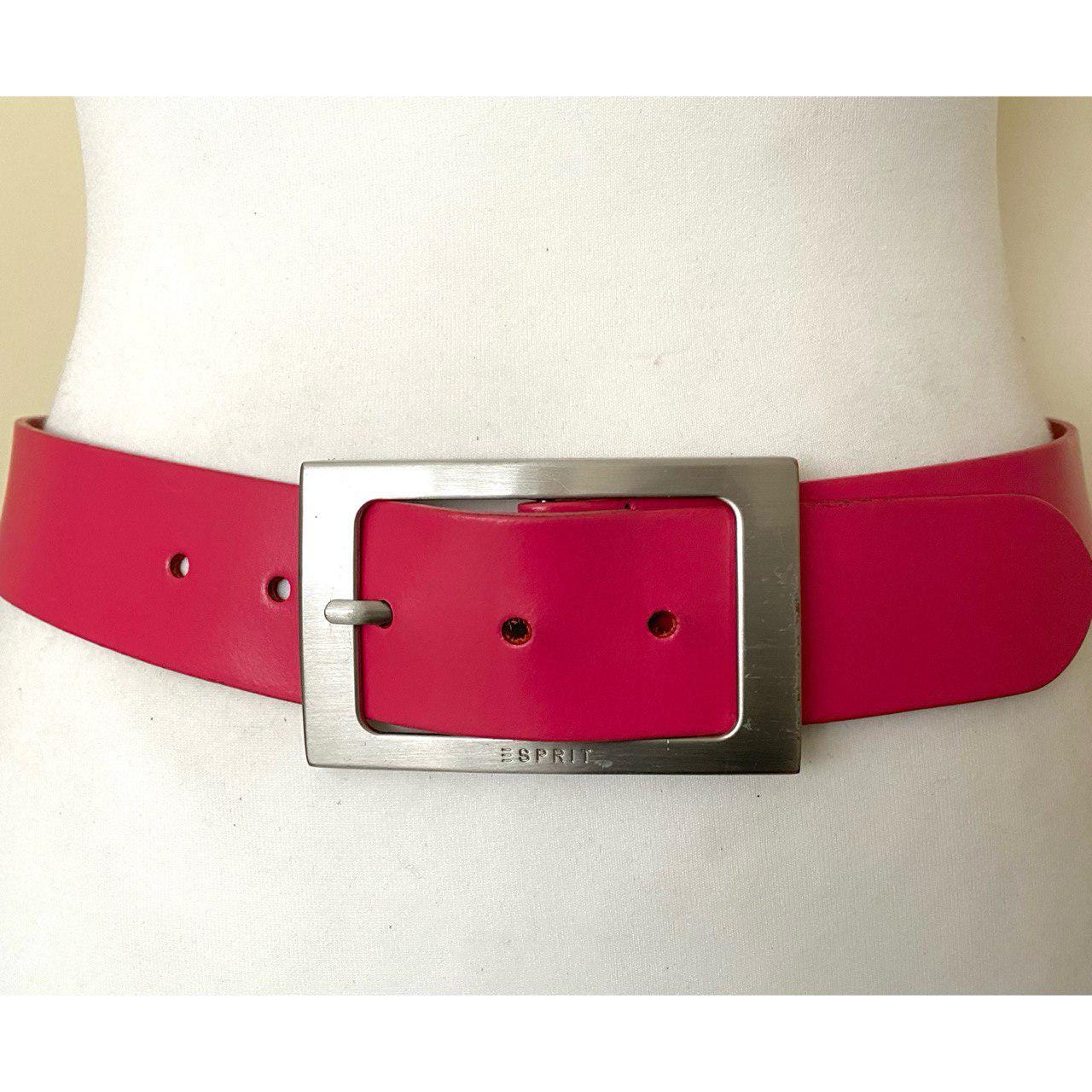 Vintage ESPRIT Leather Belt Raspberry Leather Belt, 30-33,5  display picture 3
