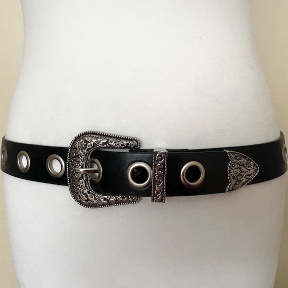 Vintage Western Faux Leather Belt with Adjustable Buckle YCMI Vintage-Western-Style Belts for Women and Men - Cowboy  main image 3