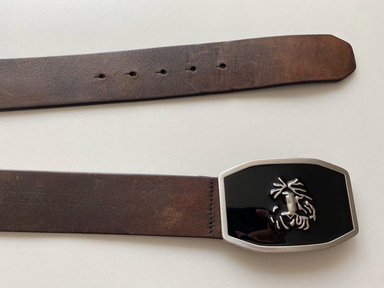Vintage Tiger of Sweden Wide Leather Belt Dark Brown Large  display picture 1