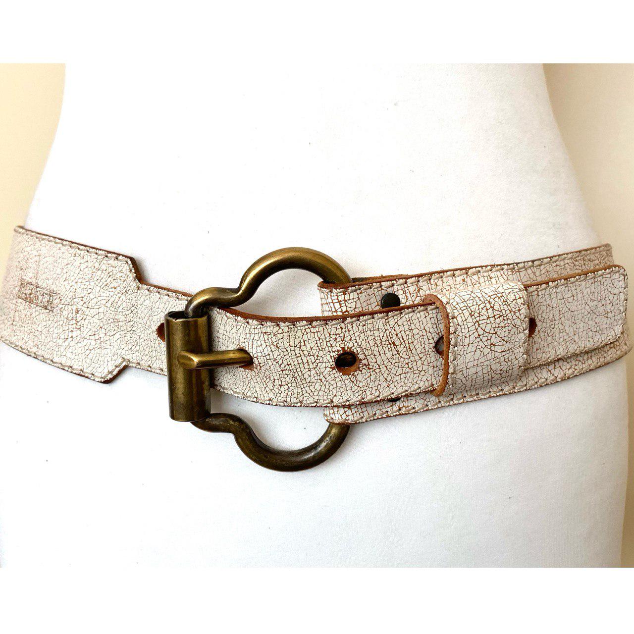 Fabulous Western Style belt from Italy.  Never worn, great condition. 8/10 LeAnn Belt - Western Black Italian Leather Belt Big Buckle  main image 4