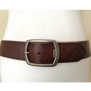 Vintage Distressed Length Belt Brown American Eagle Western Workwear American Eagle Outfitters Leather Brown Belts for Men for  main image 4