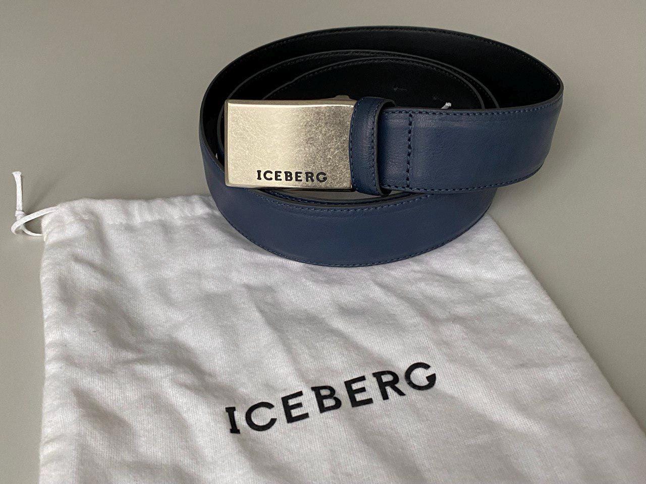 Vintage 90s ICEBERG Italy Made Leather Belt Excelent Vintage  display picture 2