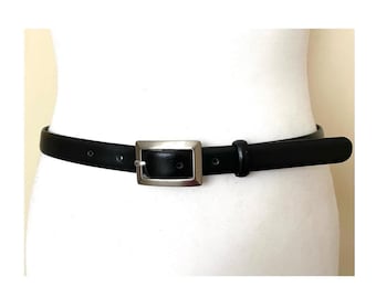 Vintage 1940's-'50s Skinny Mens GENUINE LEATHER Belt 