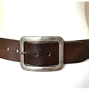 Vintage X Works Western Cowboy Leather Belt Solid Heavy  display picture 3