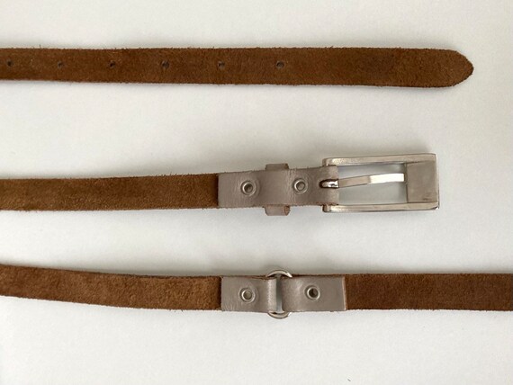 Vintage Leather Super Skinny Double Triple Wrap Taupe  display picture 1