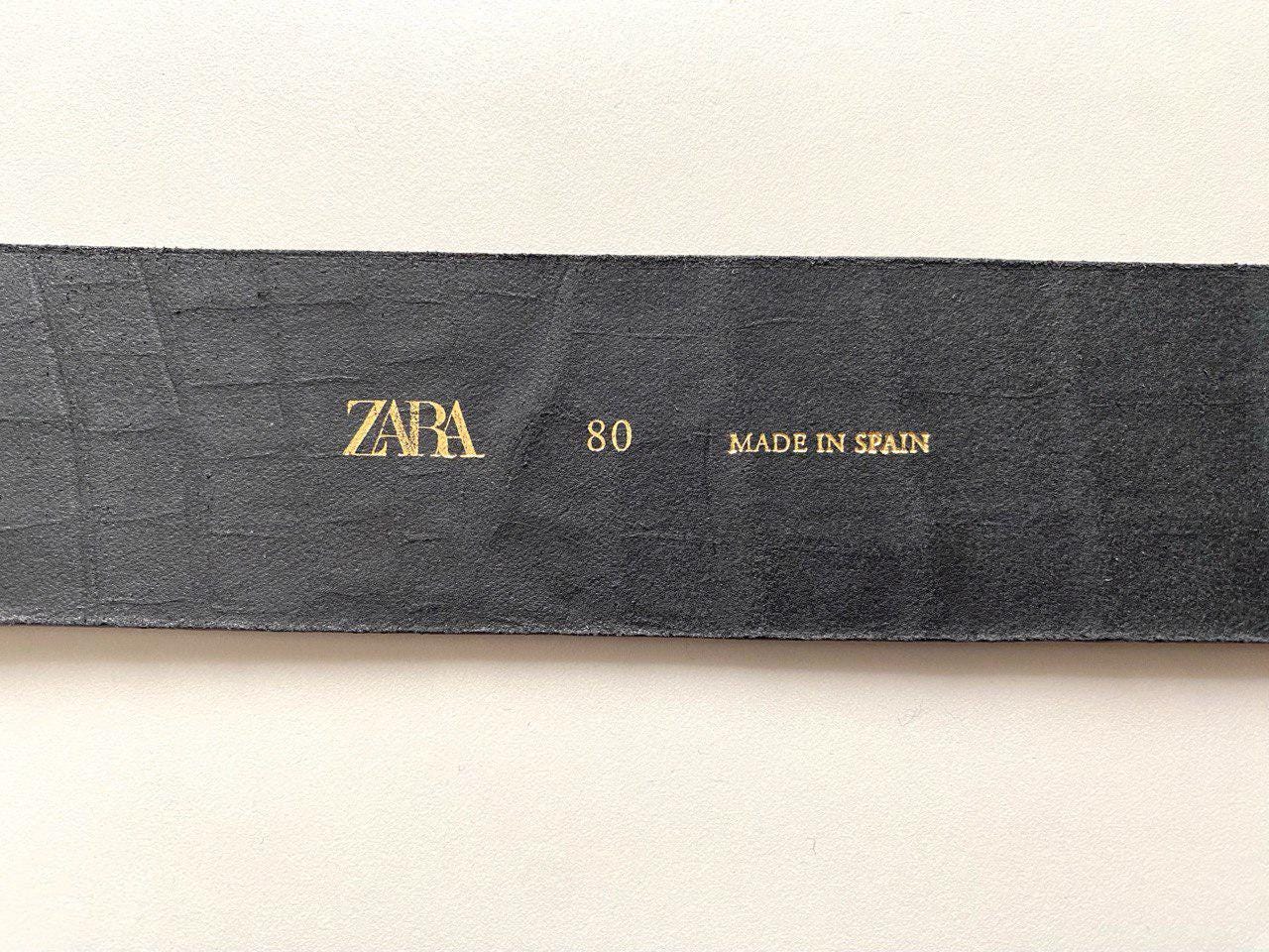 Vintage Spain Made Wide Non Leather Belt Black Embossed ZARA  display picture 1