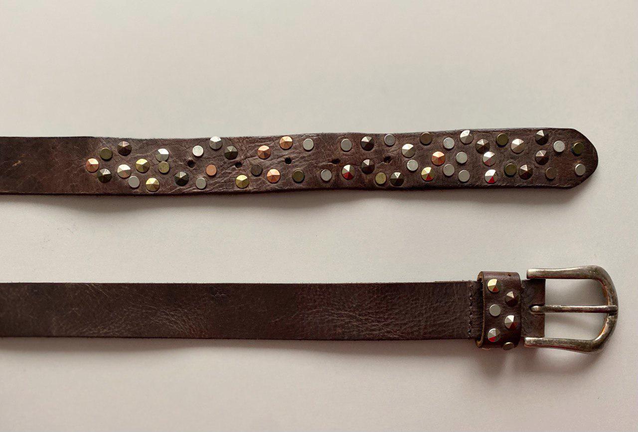 70s Rocker Belt Legend Vintage 70s 80s Western Brown Studded Leather Belt Rocker ...