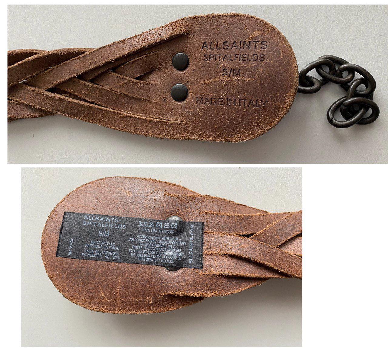 AllSaints Amen Leather Braided Belt Amazon.com: AllSaints Women main image 3