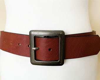 Vintage Wide Leather Belt for Women – EDC by Esprit - Etsy display picture 2