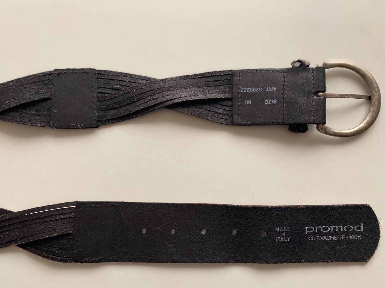 Vintage chunky leather belt 2in wide size medium 33 in max made in Italy A1 Vintage Italy Made Pebbled Leather Belt REPLAY Mens Vintage  main image 4
