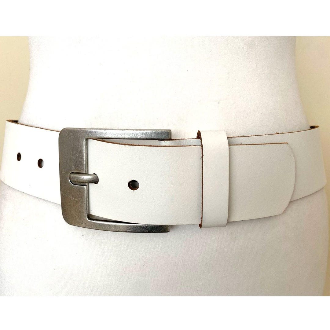 ¥AM BELT WHITE J.Lindeberg Golf Belt - Bridger Leather - White SS25